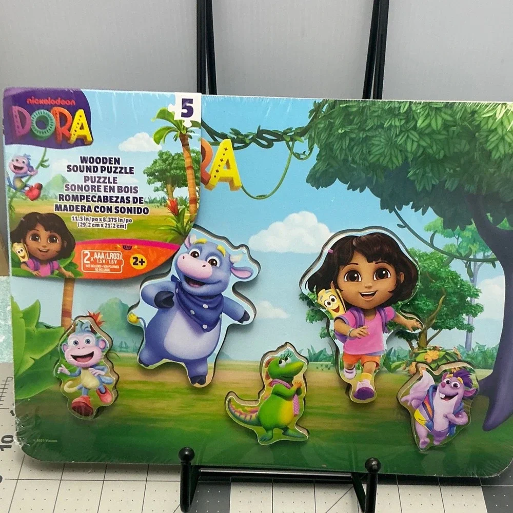 Nickelodeon Dora the Explorer Wooden Sound Puzzle 5 Piece Toddler Toy 6073216